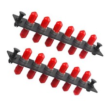 ST to ST Single Mode Fiber Patch Panel 6 Fibers 6 Coupler Adapters 2 Pack