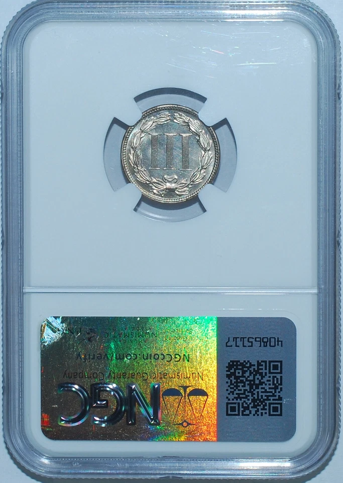 1878 NGC PR66CAM Cameo 3CN Three Cent Nickel Proof Only Issue - Image 2 of 2