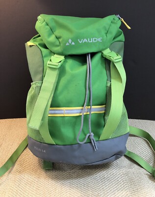 VAUDE Pecki 14 Kids BACKPACK green Hiking School Sleep Over 