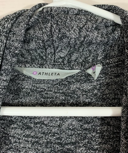 Women’s Athleta Open Dark Heather Gray Cardigan Sweater XS Lightweight Pockets - Picture 6 of 7