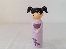Japanese Hand Painted Ceramic Kokeshi Doll Geisha Lady Hostess Figurine Ornament