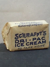 New York Schrafft's Restaurant Vintage Unopened Sugar Cube Advertising Ice Cream