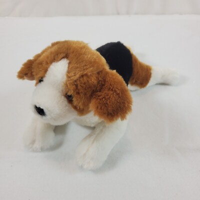 Gund Beagle Puppy Dog Plush Brown Black White Laying Stuffed