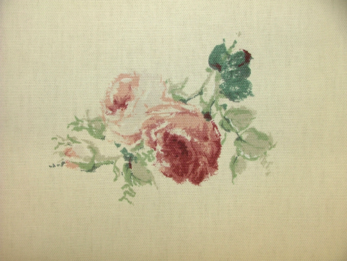 3 Metres Rosanna Cream Floral Cotton Fabric Curtain Cushion Upholstery - Photo 2/10
