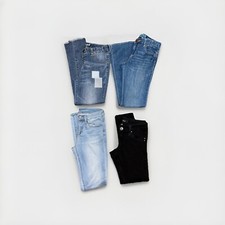 Lot of 4 Girls Jeans Size 14/26 Med Wash Black Cat  Jack Gap Bootcut Skinny