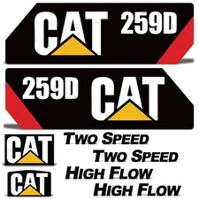 Decal Kit fits CAT 259D Skid Steer 259 D Track Loader Complete 7yr Sticker Wrap