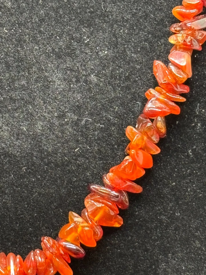 Elegante filamento de cornalina vintage de 20 pulgadas listo para usar o regalo boho minimalista Foto 2 de 4