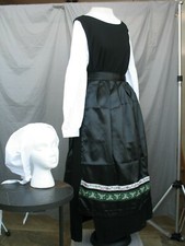 Civil War Maid Edwardian Servant Costume Womens Victorian Dress Nun Nurse Cook