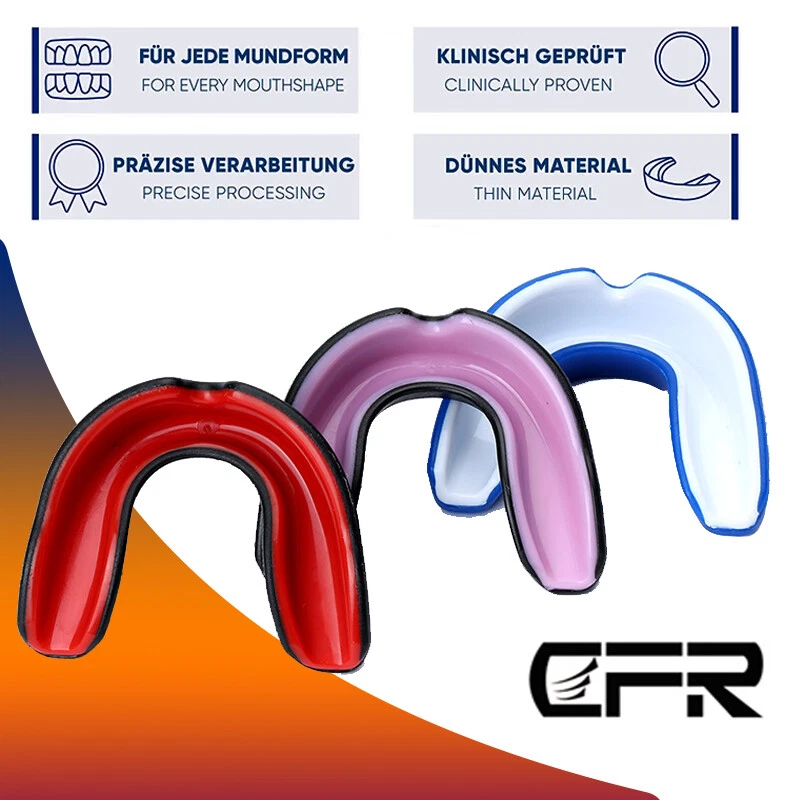 Gel Goma Protector Bucal Estuche Protector Dientes Rechinar Boxeo MMA Deportes Boquilla CFR Foto 3 de 4