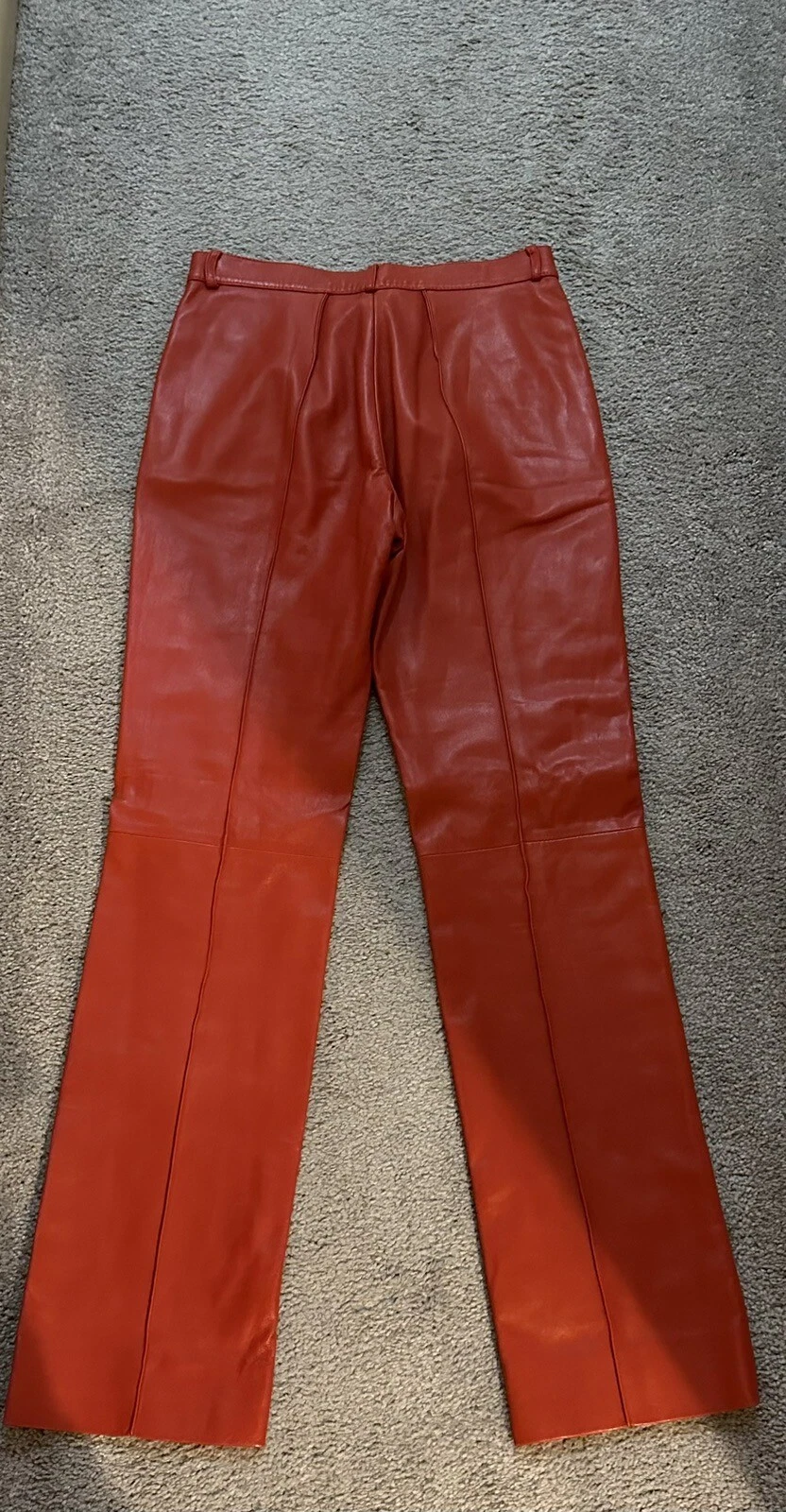 Pantaloni rossi in pelle Bottega Veneta taglia EU 40