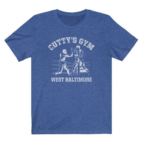 CUTTY'S GYM "Vintage Look" 50/50 Blend Gym T-Shirt - The Wire BOXING Baltimore - Picture 10 of 10