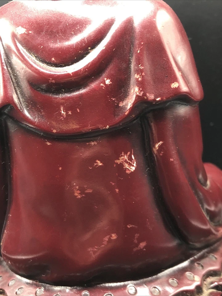 Antigua estatua de Buda de cobre de cerámica Foto 4 de 4