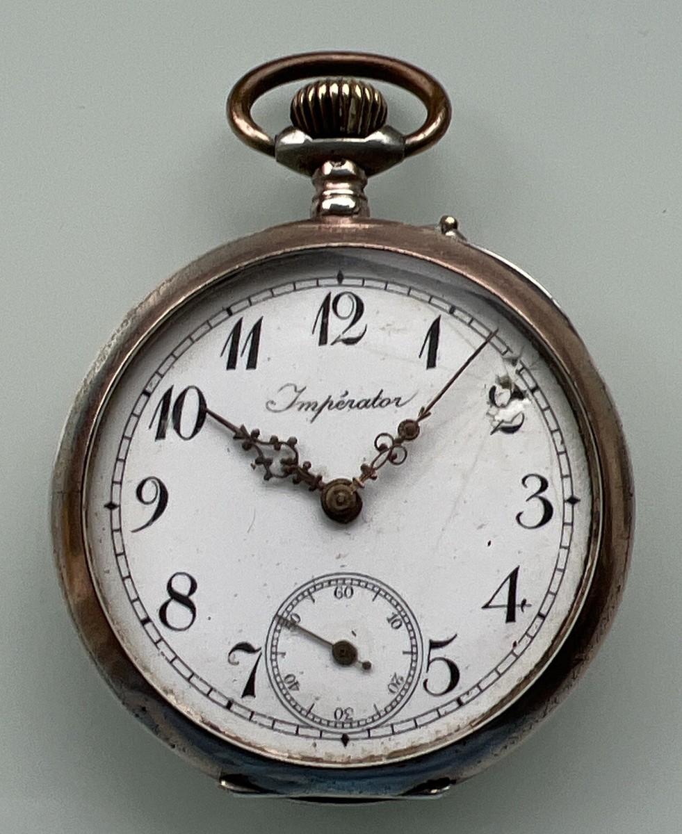Antike Mechanische SİLBER Depose Taschenuhr Pocket Watch 3-3