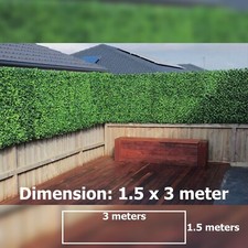 Plant Artificial Mat School Wall Hedge Grass Fence Foliage Decor 2 x 1.5x3m