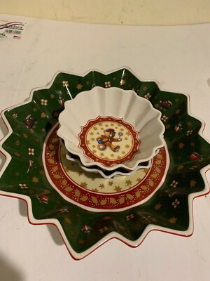 Vileroy & Boch Christmas Toys Fantasy Bowls, Brand New