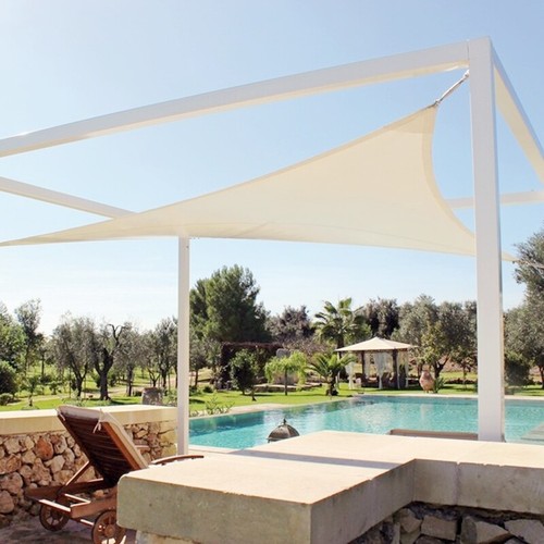 Tenda a vela QUADRATA ombreggiante telo sole ombra giardino PARASOLE 3 4 5 mt - Foto 31 di 106