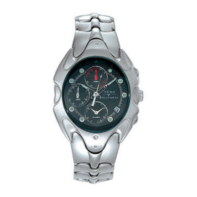 YEMA by Seiko YM-889 Mens Stainless-Steel Quartz Alarm-Chrono Watch NIB 10-ATM