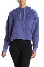 Z By Zella Women's Sheila Fleece Hooded Pullover Blue Denim Size Medium NWT