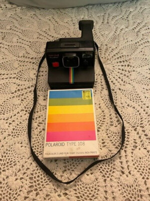 Vintage Polaroid SX-70 OneStep Time-Zero Camera w/ Type 108 Polacolor  Film