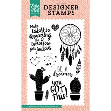 DREAMCATCHER CACTUS Be A Dreamer Echo Park Stamps Set 4"X6" - JBY19049