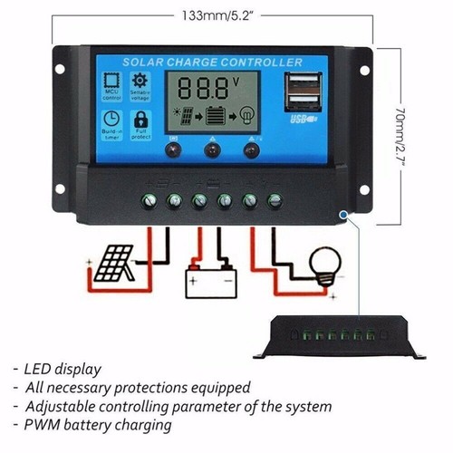 600W Watts Solar Panel Kit 12V 100A Battery Charger with Controller Caravan Boat - Picture 3 of 38