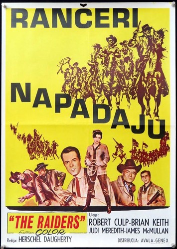 R213 THE RAIDERS Yugoslavian '64 Robert Culp, Brian Keith, Judi Meredith - 第 1/2 張圖片