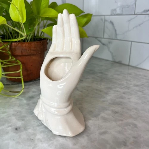 McCoy Hand Planter Ceramic Unique Figural Hand Design Vintage USA Pottery