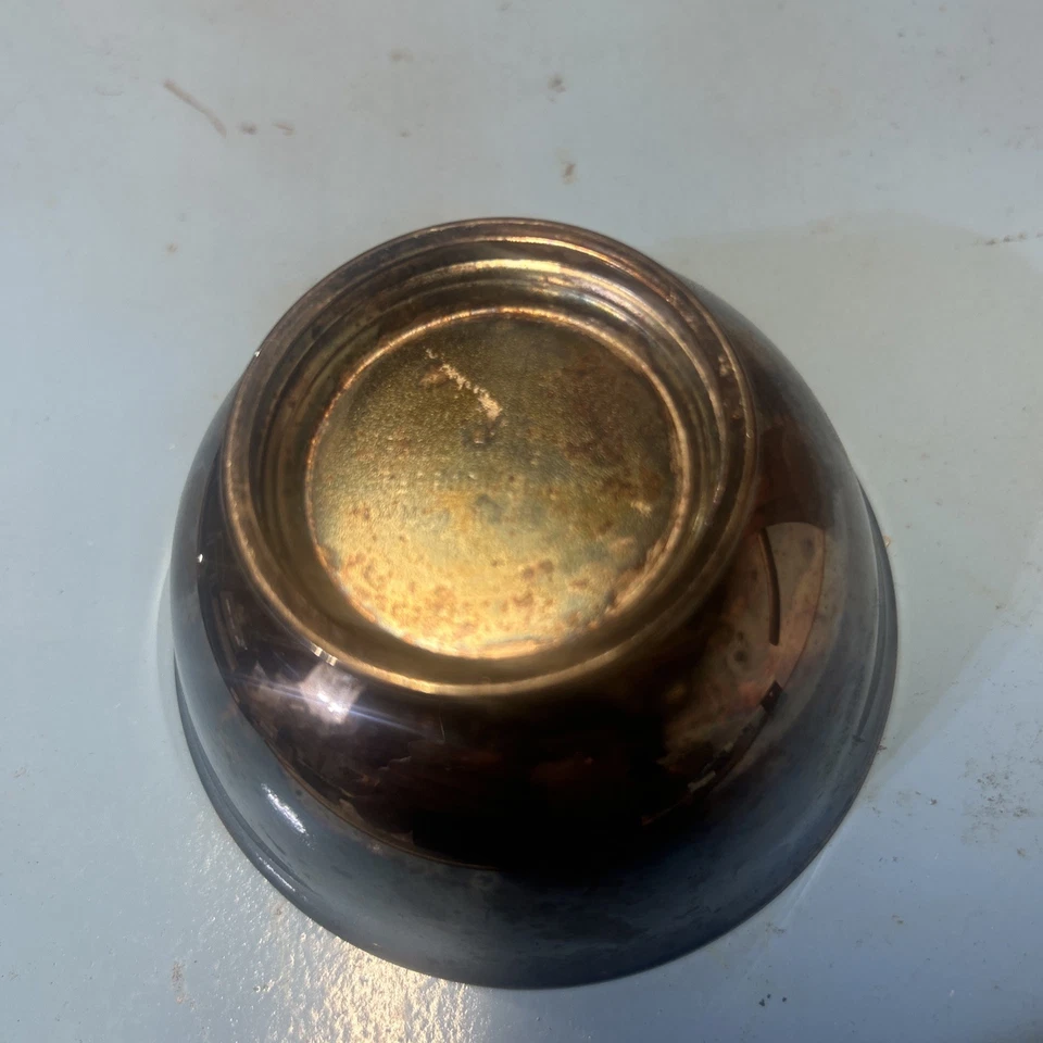 РЕПРОДУКЦИЯ PAUL REVERE Wm A Rogers посеребренная с патиной винтажная сахарница - Изображение 4 из 4