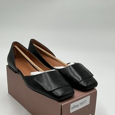 Franco Sarto A- Tracy Ballet Flat Womens US 8.5M Black Leather Shoes Ebay1637