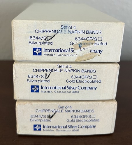 Chippendale Silverplated Napkin Bands Fine Dining Set Of 12 Vintage READ MORE - Picture 15 of 19