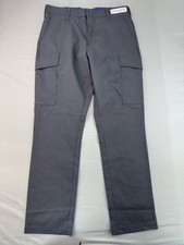 Cintas Cargo Work Pants Mens Size 32x32 Gray Blue Uniform Utility Workwear NEW