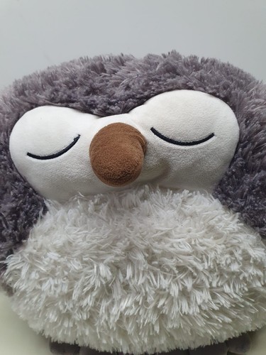 Cozytime Kuschelige braune Eulenfigur flauschiges Kunstfell riesig 35cm Handwärmer/Kissen - Bild 3 von 6