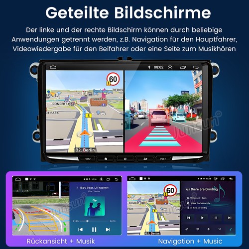 32GB Apple CarPlay Android 14 Autoradio GPS Für VW Golf 5 6 Passat Tiguan Touran - Bild 13 von 17