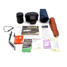 Konica Autoreflex A3 35mm SLR Film Camera Bundle Konica Hexanon 50mm 1.7 Lens