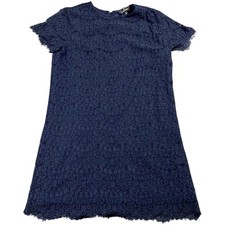 Lulus Dress Womens M Navy Lace Mini Shift TAKE ME TO BRUNCH  Cocktail Evening