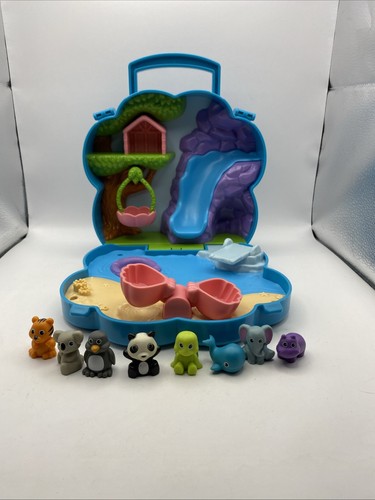 Lakeshore Learning Carry Case Animal Playset Beach Jungle Paw Print Toy +ANIMALS - Picture 2 of 13