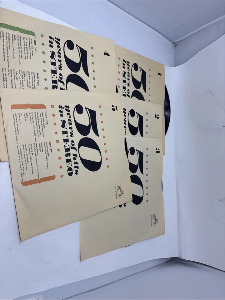 50 Years Of Hits In Stereo 5xLP Vinyl Box Set 1965 VERY GOOD - Image 4 of 4