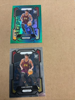 2024 Panini Prizm Draft Pick Clippers Rookie Cam Christie Green Prizm & A Common