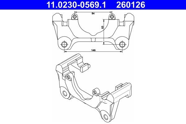 Ate Halter, Bremssattel 11.0230-0569.1 FüR Audi Seat-image