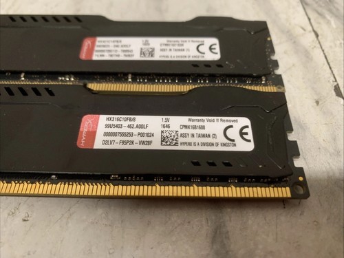 2x HyperX Fury 16GB (2 x 8GB) DIMM DDR3 Memory HX316C10FB/8, HX421C14FB/8 - Picture 3 of 4
