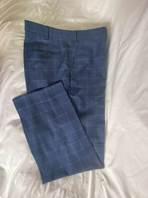 $160 JOS A BANK Dress Pant Trousers 52% Wool Traditional Fit Navy Mens 48X30 NWT