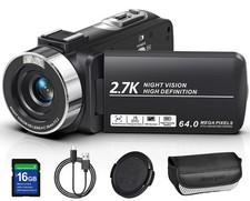 2.7K 64MP Video Camera Camcorder IR Night Vision YouTube Vlogging Camera