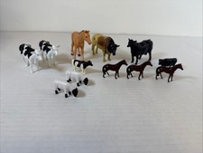 12 Pieces Of Farm Animals, Cows, Sheep And Horses