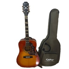 Epiphone Hummingbird Pro Acoustic Electric Guitar Sunburst with Soft Case Excell