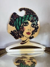 Vintage 60's 70's BG Milano Mod Lady Plastic Face Fashion Clothes Hanger Italy