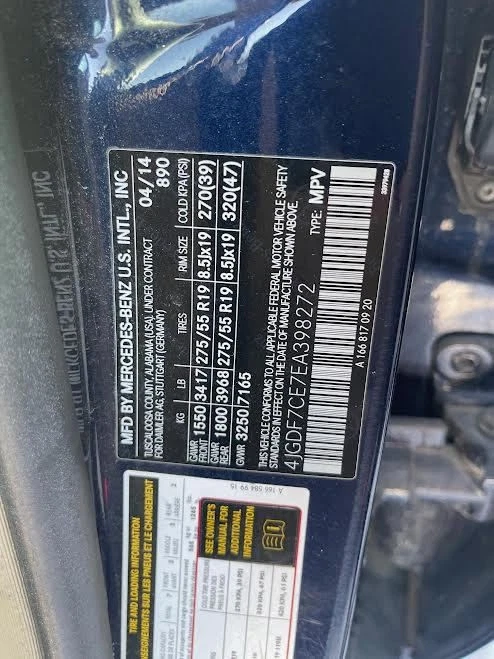 OEM ABS Anti-Lock Brake Part 166 Type GL350 Fits 14-15 MERCEDES GL-CLASS 132925 - Image 3 of 4