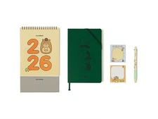 2026 Diary Set Green Chunsik Kakao Friends | Cute Korean Planner & Gift Idea