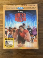 Disney Wreck-It Ralph 4 Disc Combo Ultimate Collector's Edition w/3D Slipcover
