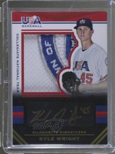 2017 USA Baseball Stars & Stripes Black Gold Jersey 3/5 Kyle Wright Auto 0g4