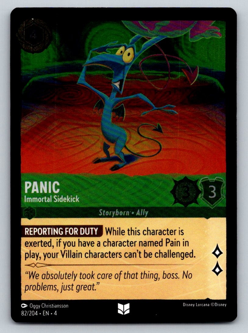 Panic - Immortal Sidekick 82/204 Uncommon Ursula's Return Lorcana Cold Foil NM